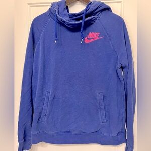 Nike Funnel Neck Pullover Women's Hoodie, Blue